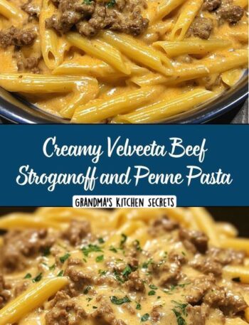 Easy Creamy Velveeta Beef Stroganoff with Penne – Cheesy One Pot Pasta