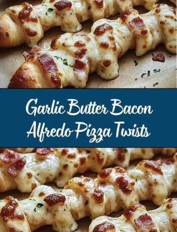 Garlic Butter Bacon Alfredo Pizza Twists: The Comfort Food of the World