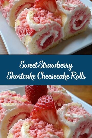 Strawberry Shortcake Cheesecake Rolls