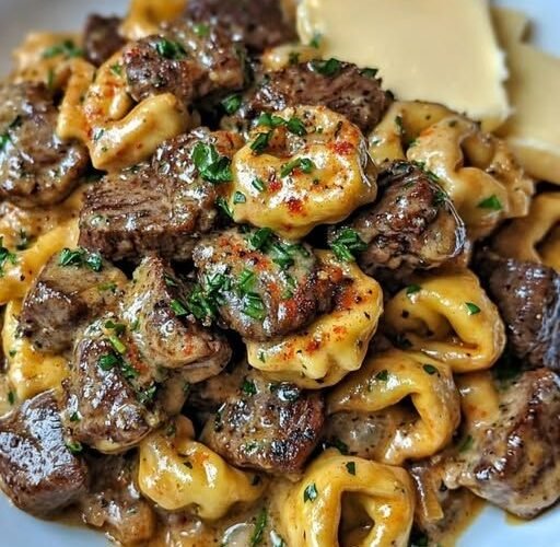 One-Pan Cowboy Butter Tortellini Steak Bites