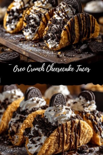 Oreo Crunch Cheesecake Tacos