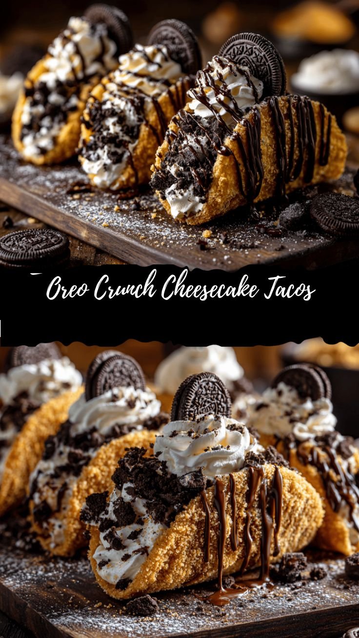 Oreo Crunch Cheesecake Tacos
