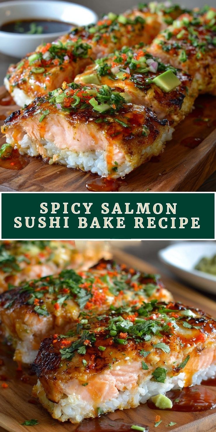 Spicy Salmon Sushi Bake
