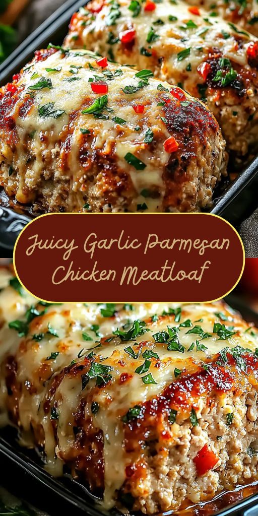 Garlic Parmesan Chicken Meatloaf