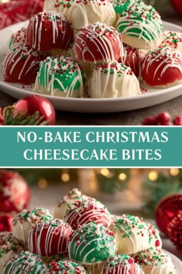 No-Bake Christmas Cheesecake Bites