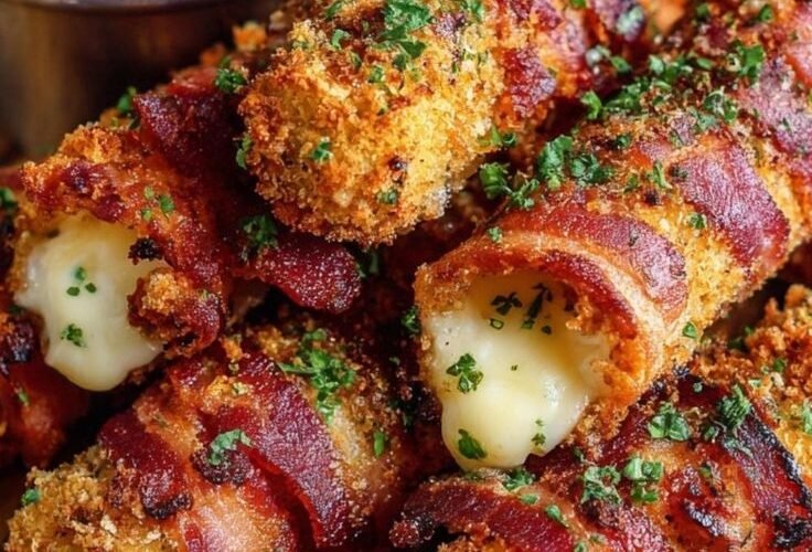 Bacon Wrapped Mozzarella Sticks