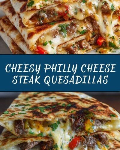 Cheesy Philly Cheese Steak Quesadillas