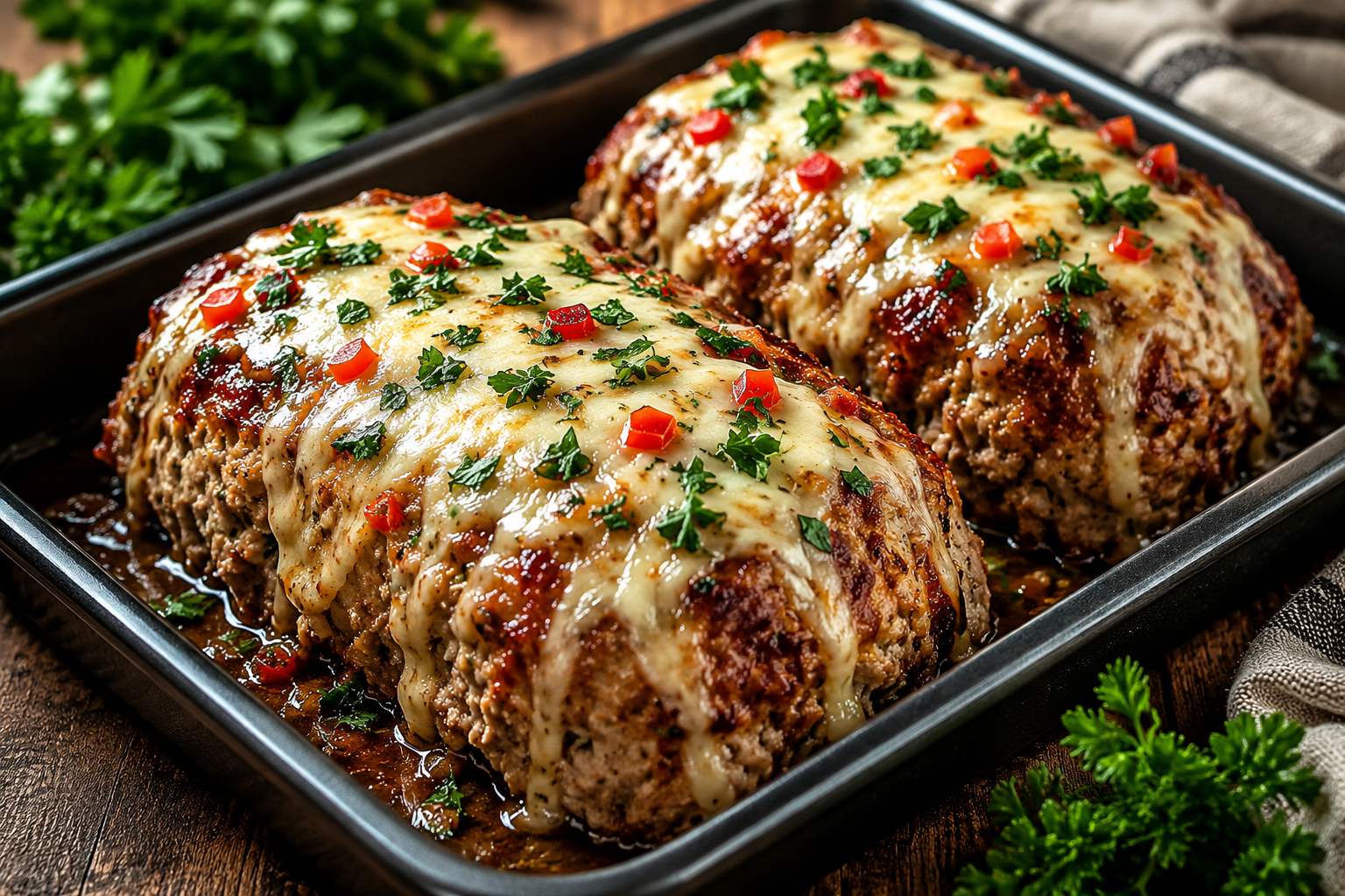 Garlic Parmesan Chicken Meatloaf