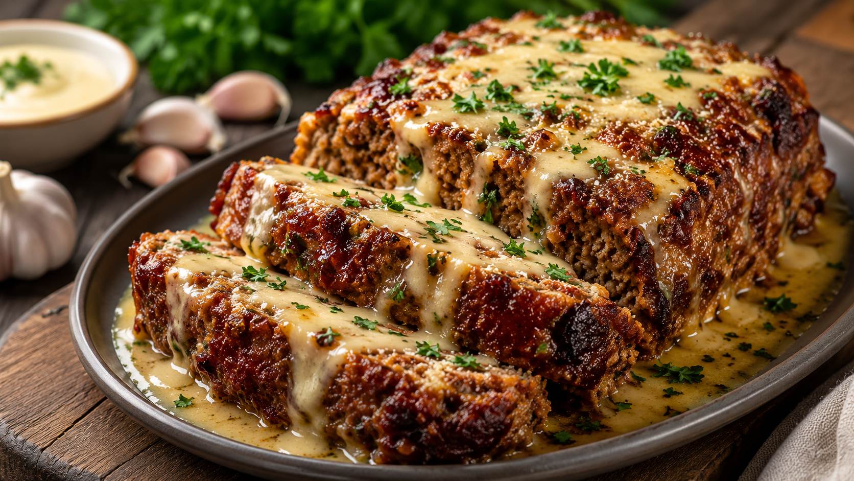 Garlic Parmesan Meatloaf