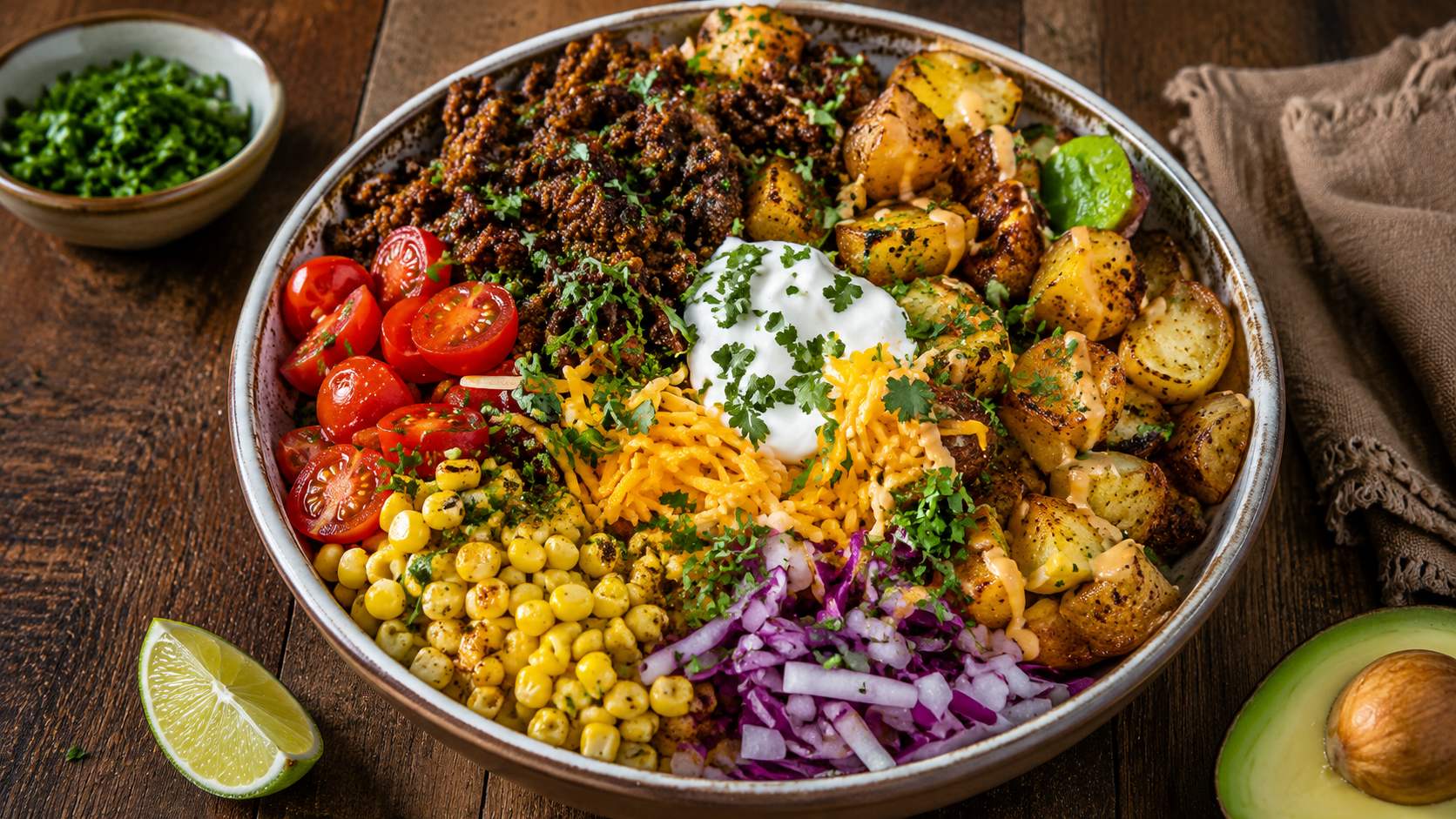 Loaded Potato Taco Bowl