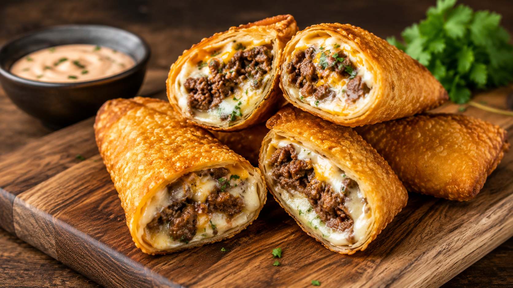 Philly Cheesesteak Egg Rolls