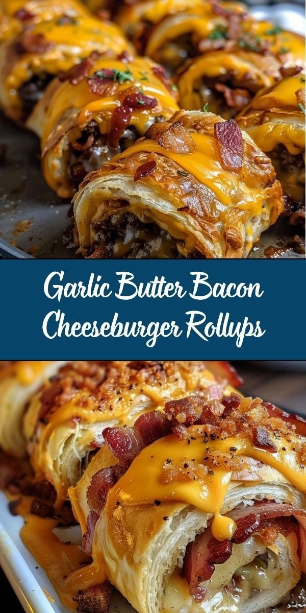 Garlic Butter Bacon Cheeseburger Roll-ups