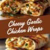 Cheesy Garlic Chicken Wraps