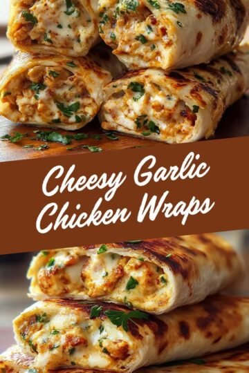 Cheesy Garlic Chicken Wraps