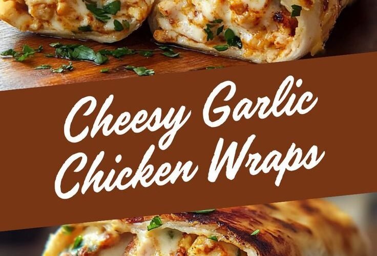 Cheesy Garlic Chicken Wraps