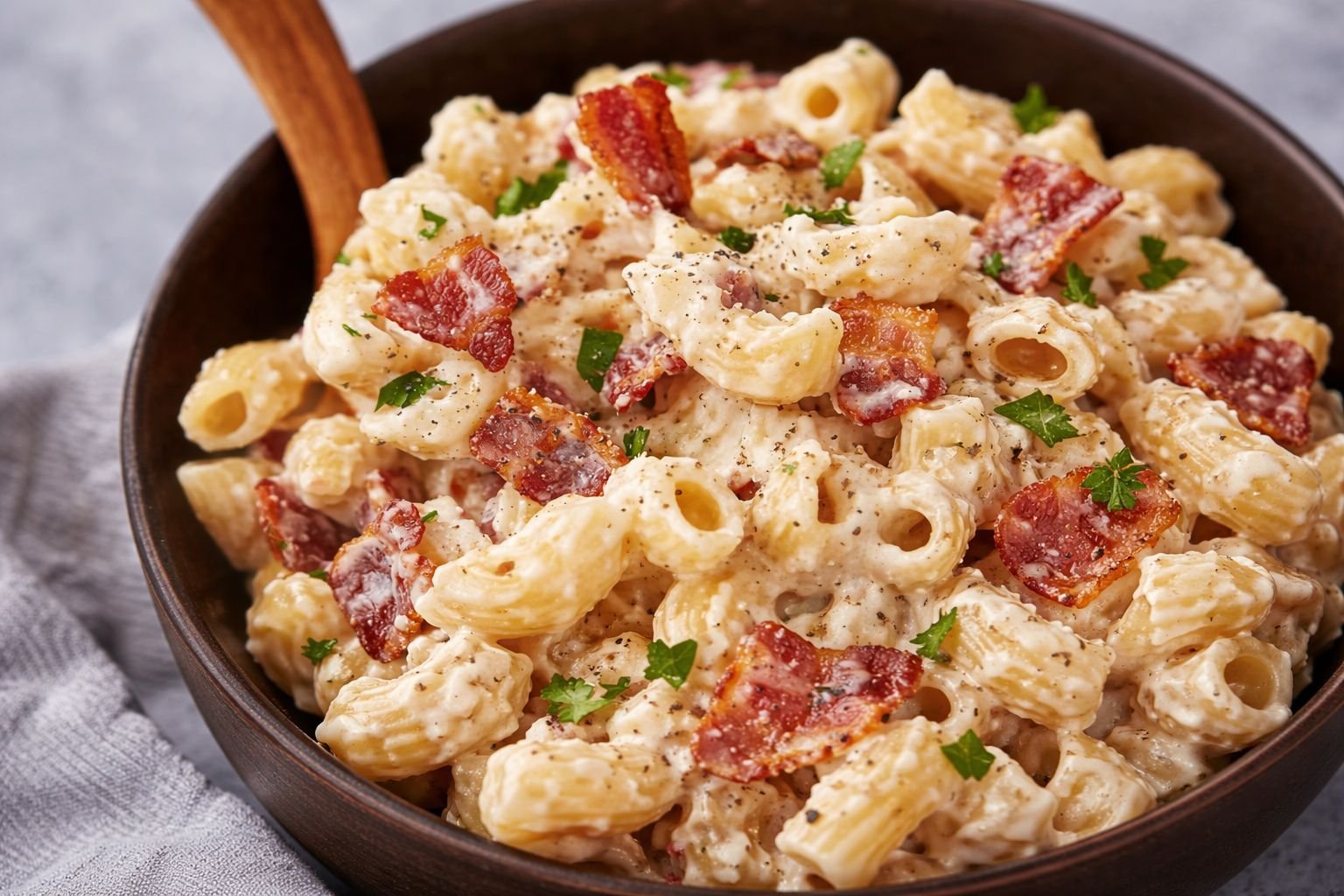 Bacon Cheddar Ranch Pasta Salad