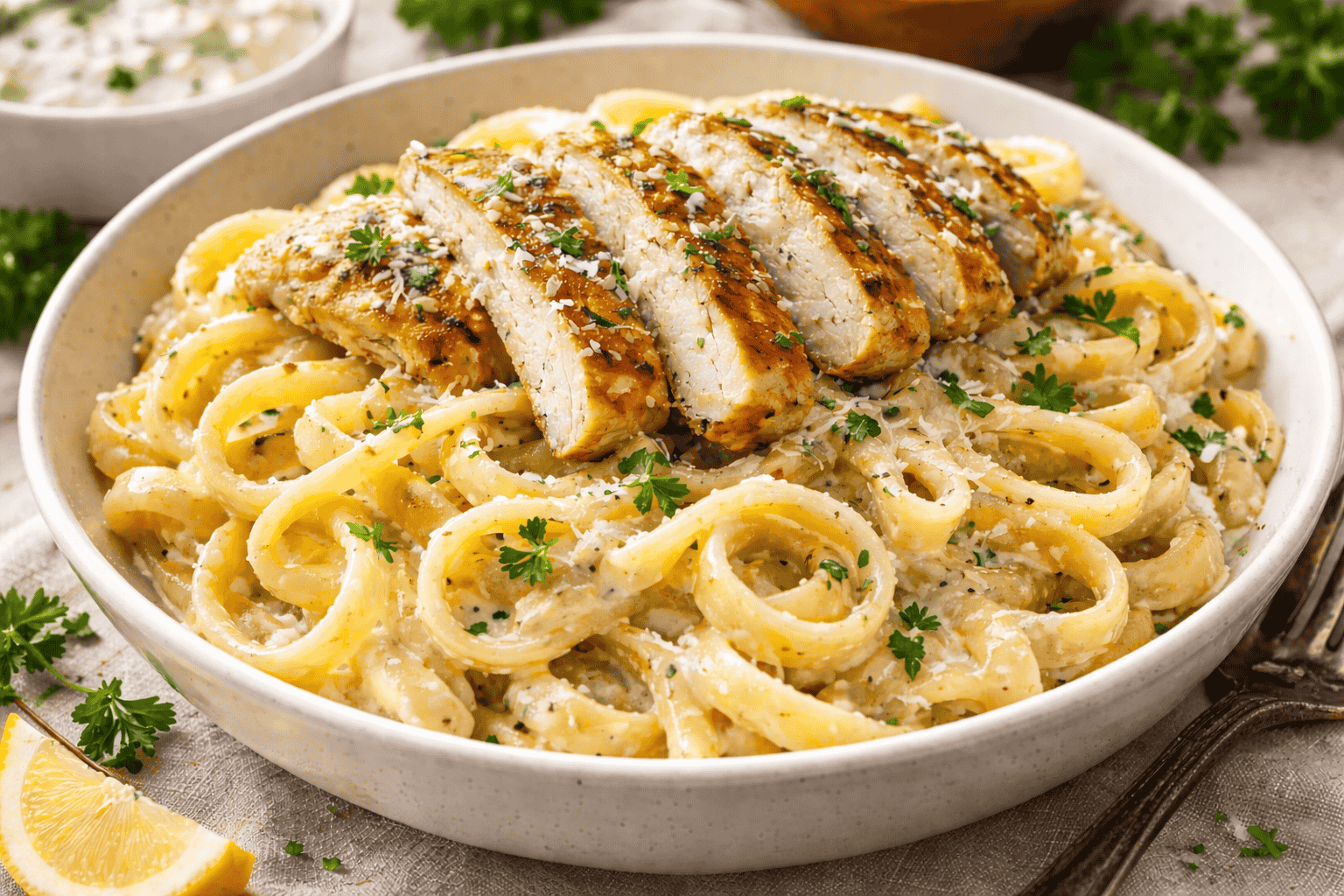 Creamy Chicken Alfredo Pasta