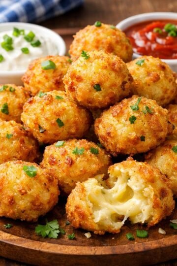 Cheesy Mashed Potato Puff Bites