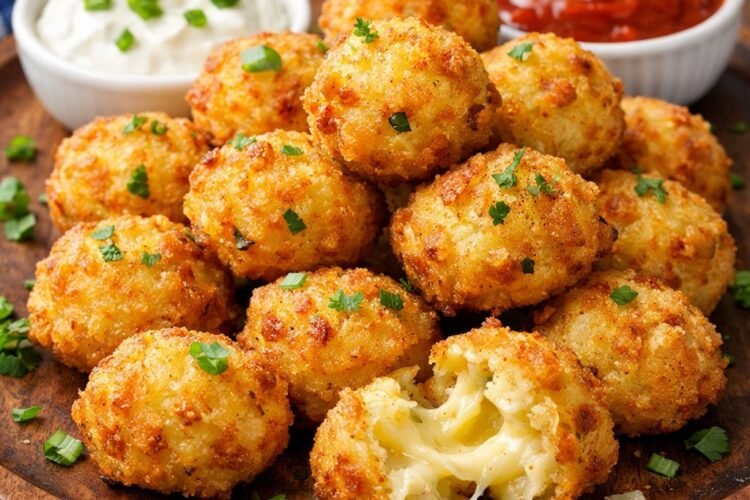 Cheesy Mashed Potato Puff Bites
