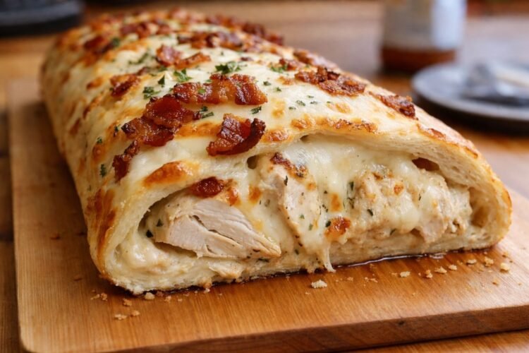 Chicken Bacon Ranch Stromboli