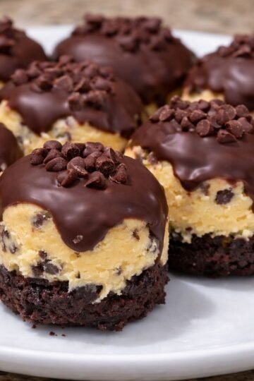 Chocolate Chip Cookie Dough Brownie Bites