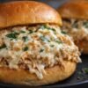 Creamy Chicken Alfredo Sloppy Joes