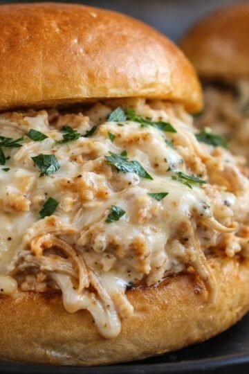 Creamy Chicken Alfredo Sloppy Joes