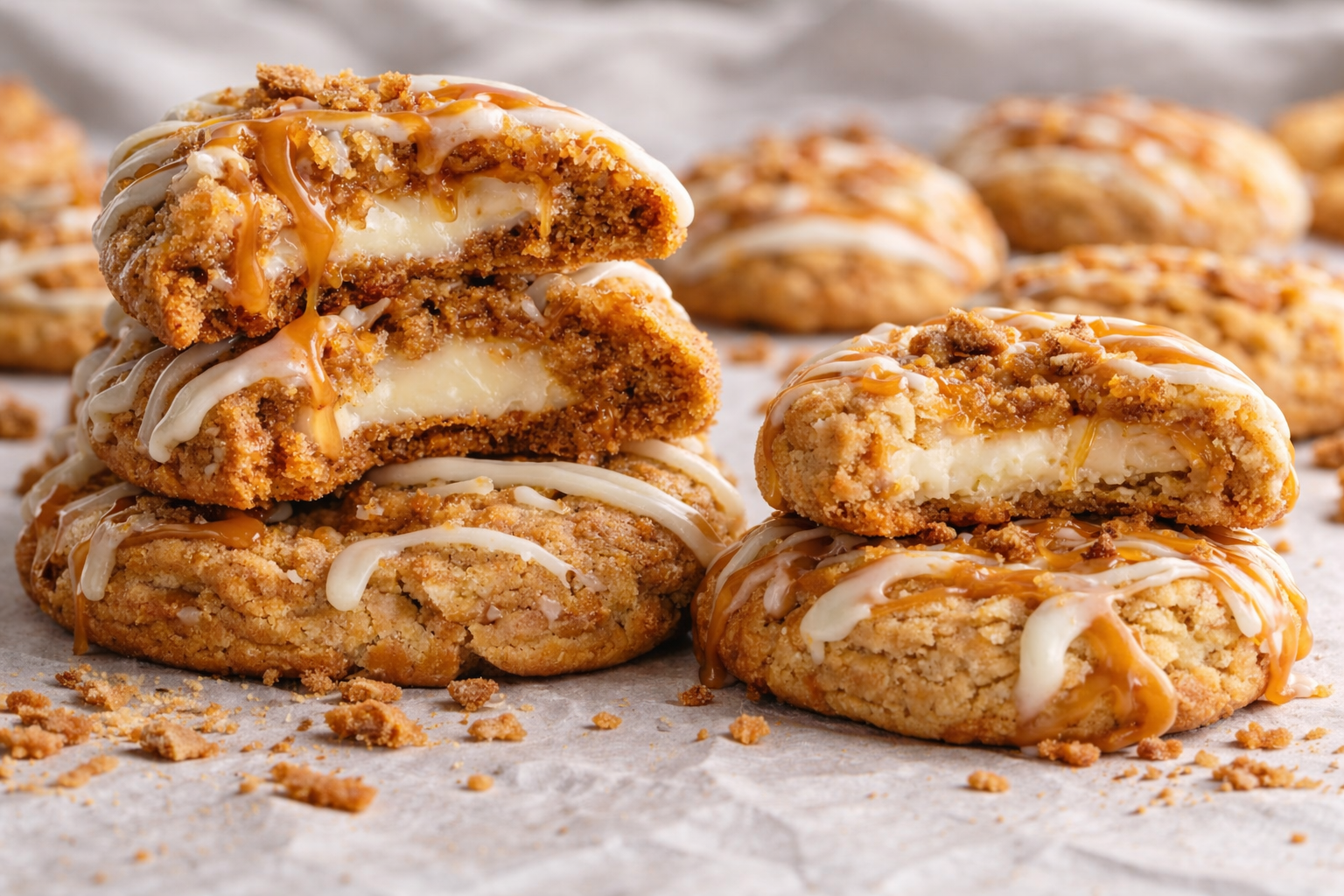 Salted Caramel Cheesecake Cookies