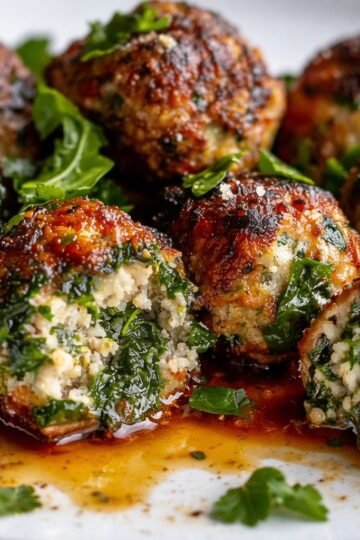 Spinach Garlic Meatballs