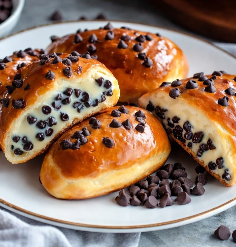 Chocolate Chip Vanilla Custard Brioches