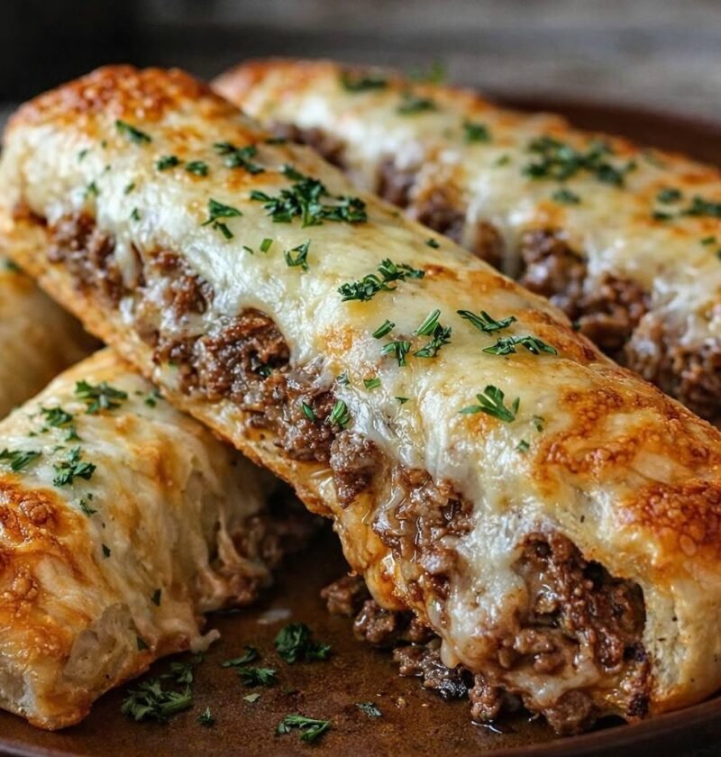 Philly Cheesesteak Stuffed Cheesy Breadsticks