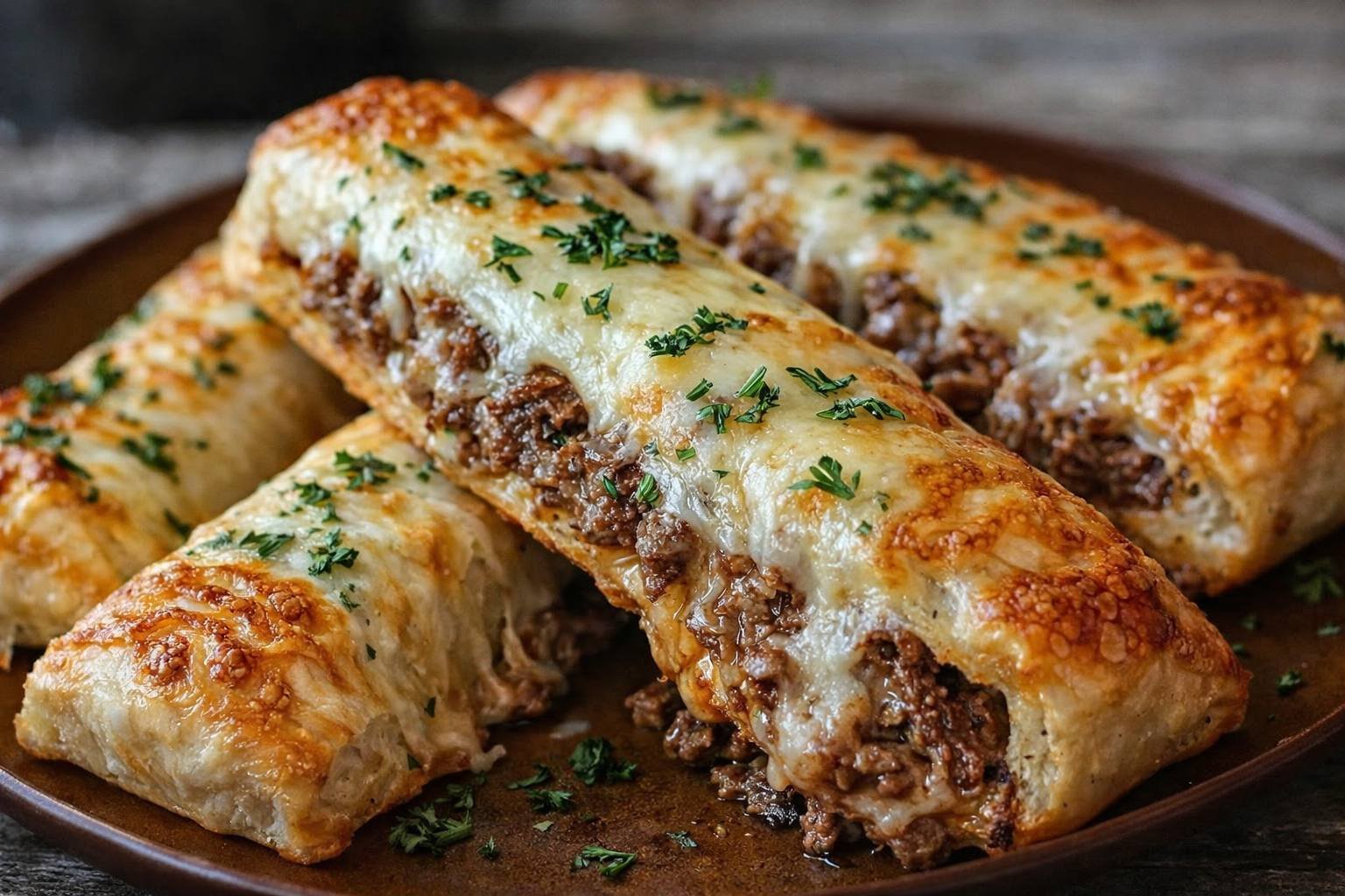 Philly Cheesesteak Stuffed Cheesy Breadsticks