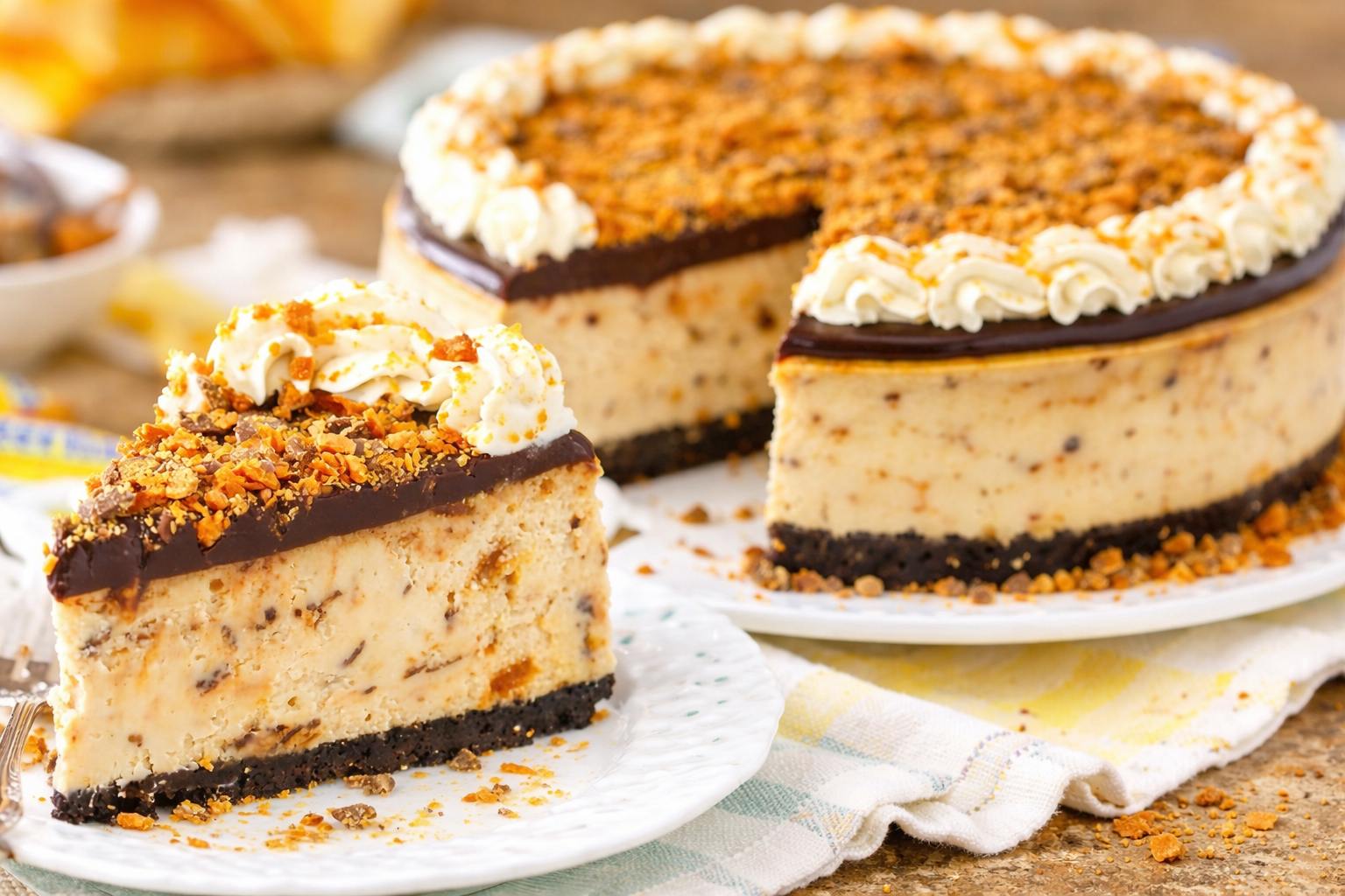 Creamy Butterfinger Cheesecake