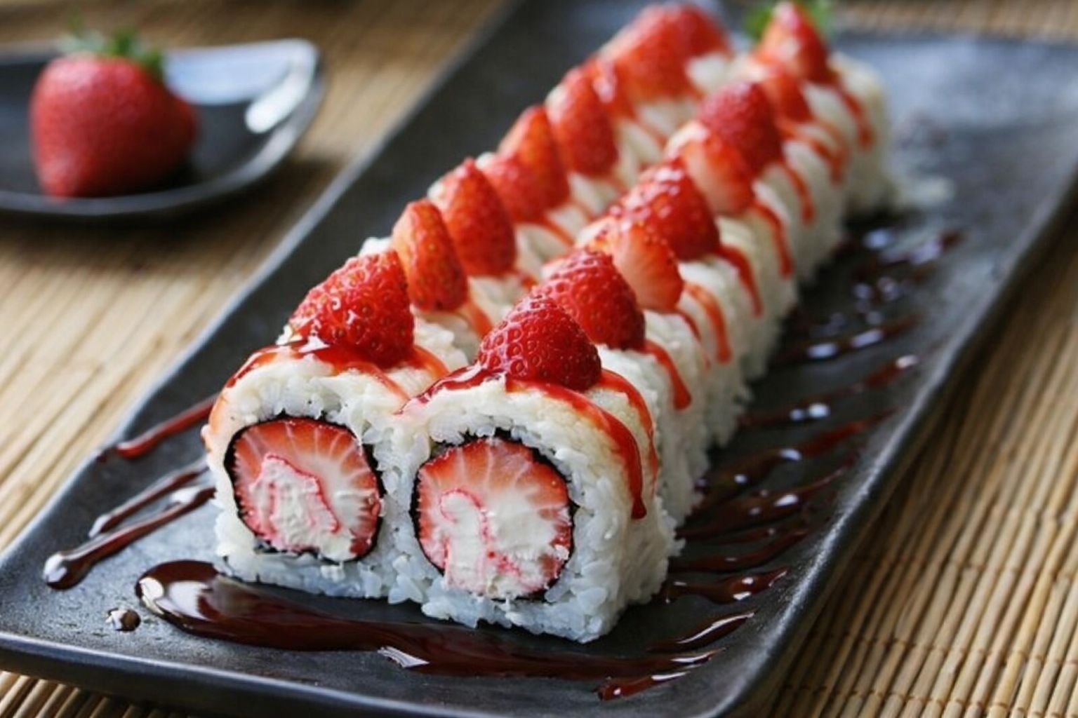 Easy Strawberry Shortcake Sushi