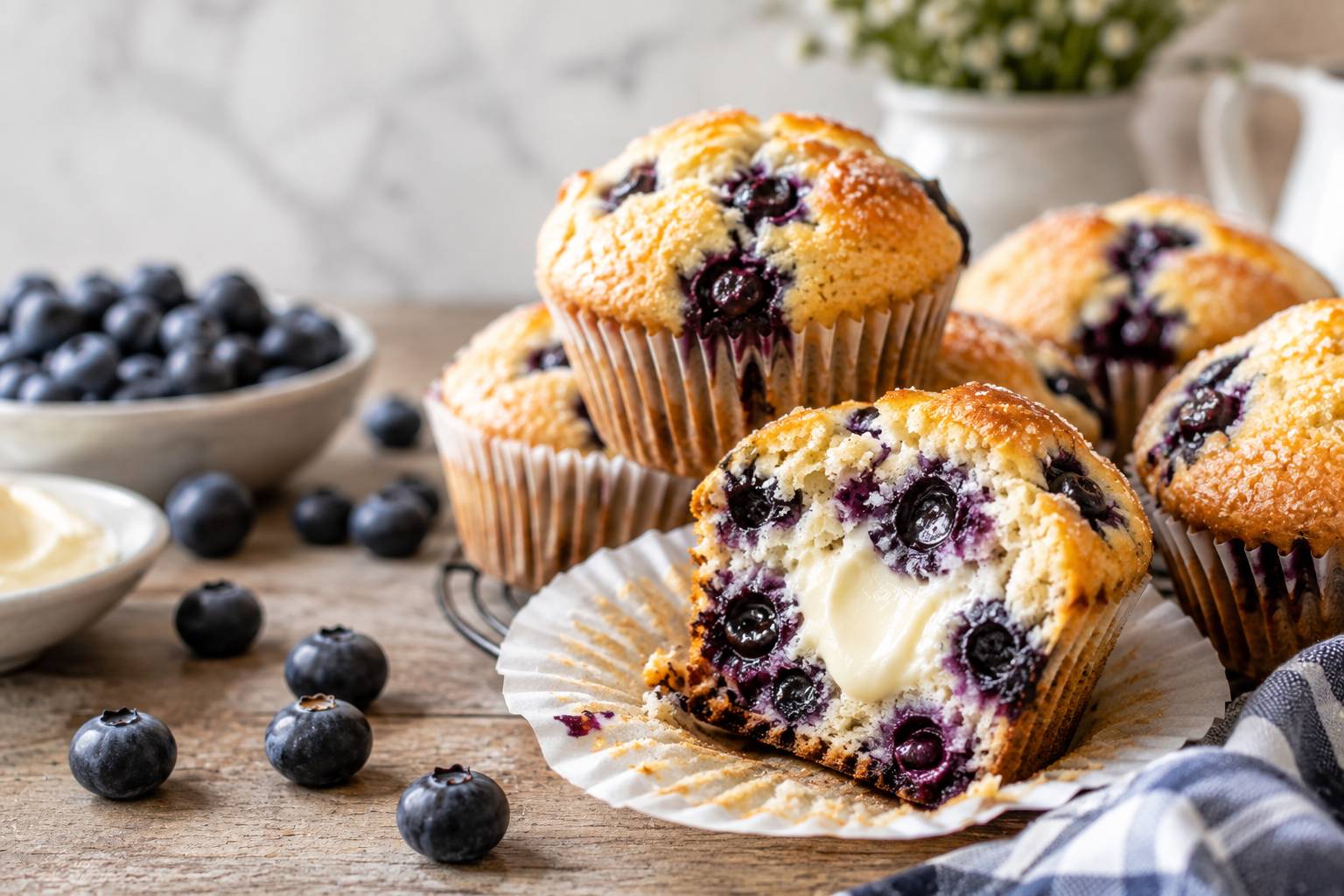 Blueberry Cream Cheese Muffins