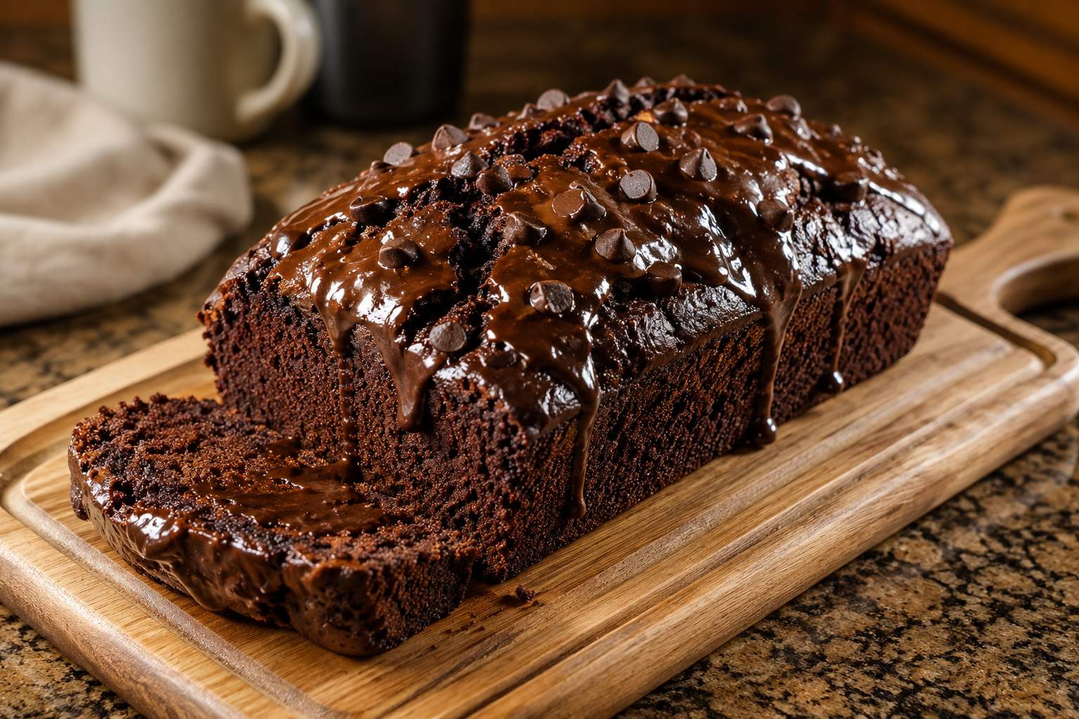 Hot Fudge Brownie Bread