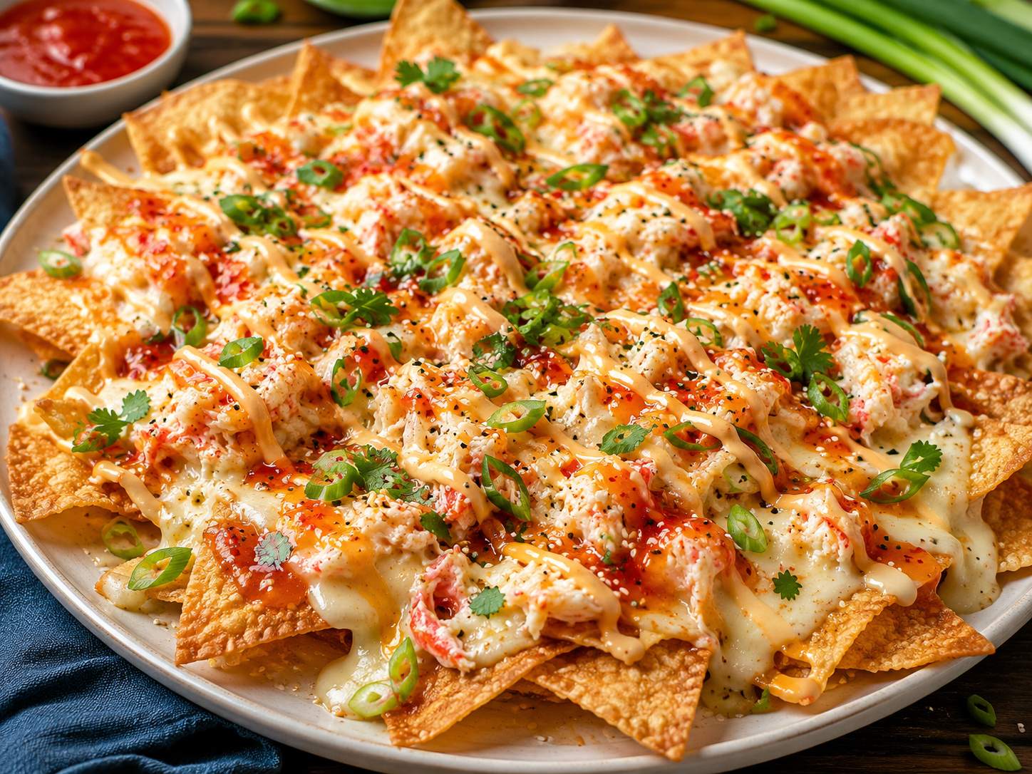 Loaded Crab Rangoon Nachos
